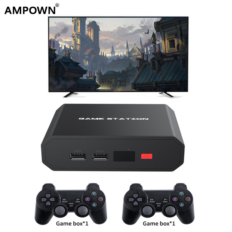 AMPOWN M8plus家庭游戏机连接电视机双手柄高清4K无线游戏盒子