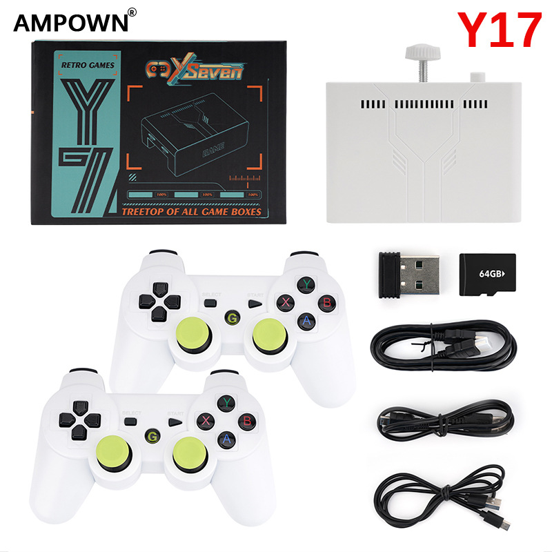 AMPOWN Y7家用电视游戏机机顶盒双系统街机大型3D掌机充电手柄